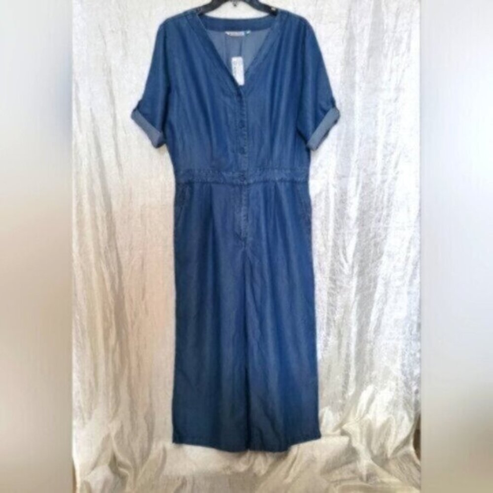 Given Kale WIDE LEG Cropped Jumpsuit Women's Sz XL NWT